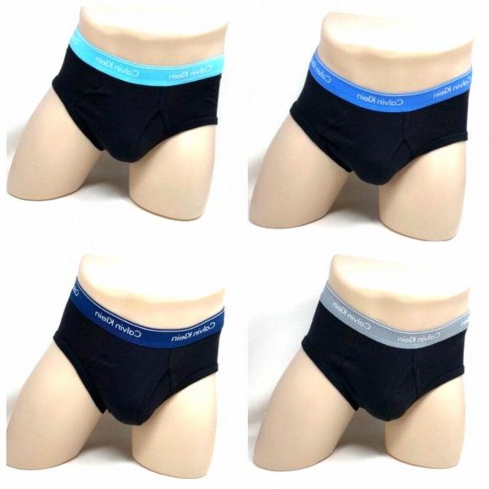💖MEGA SALE💖Calvin Klein Men's 4-Pack Brief Slip NB4000917 Logo Cotton Black